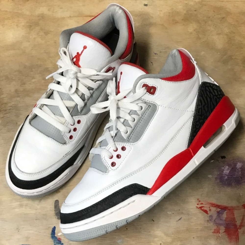 Air Jordan 3 Fire Red Mens Size 9 2013 1 2 3 4 5 6